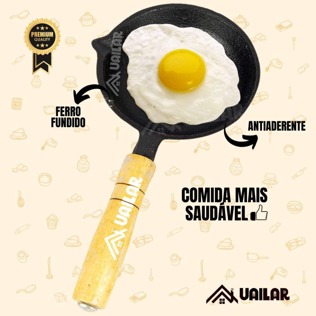 Frigideira Ferro Para 1 Ovo Em Ferro Fundido Egg Pan 14 Shopee Brasil