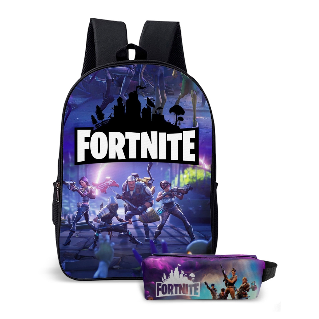 Mochila Escolar Estojo Fortnite Costas Volta S Aulas V Rios Modelos