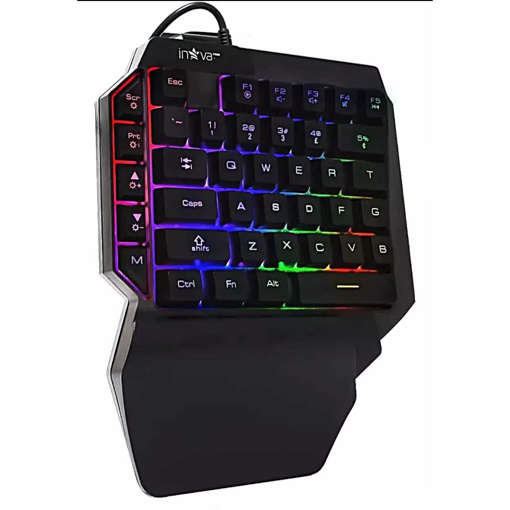 Teclado Gamer de Uma Mão One Led Rgb Inova Shopee Brasil