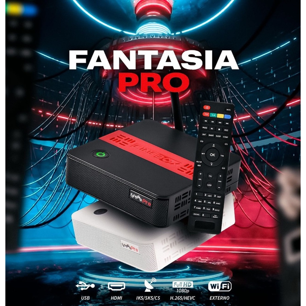 Receptor Cine box Fantasia Pró Branco full hd Shopee Brasil