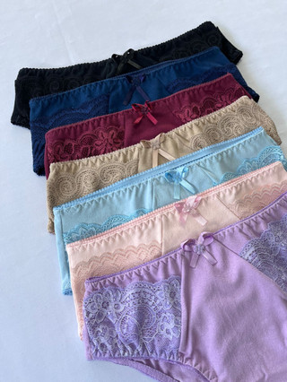 Kit 5 Calcinhas Calçola Cotton Senhora Cintura Alta Tangão Forro Algodão Conforto Lingerie