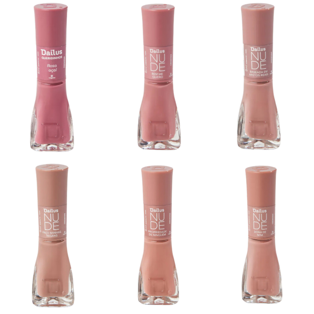 Kit Esmaltes Dailus Coleção Nude 6 Cores Shopee Brasil