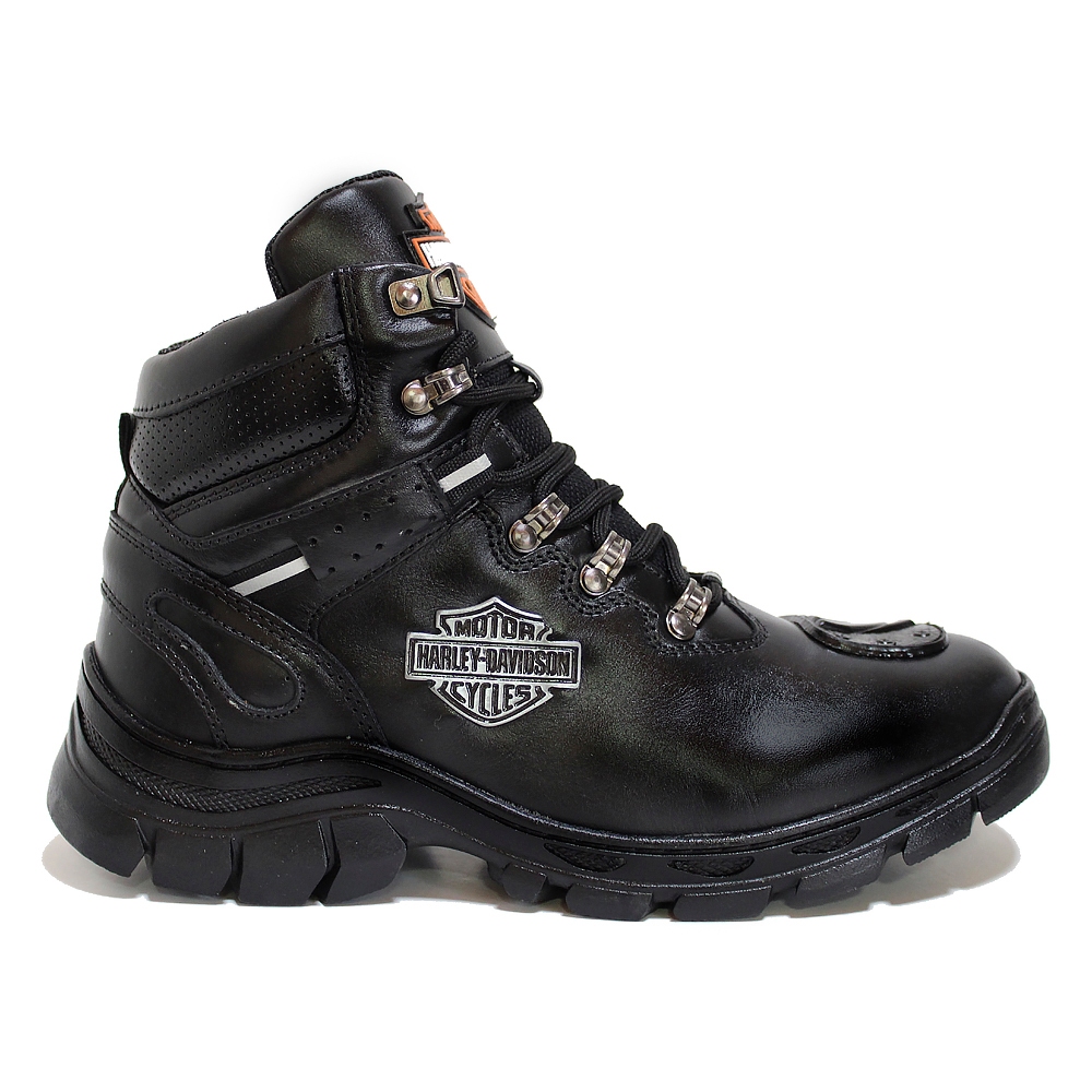 Bota Motocilista Harley Davidson Motoqueiro Motoboy 100 Couro Legitimo