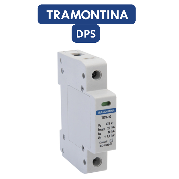 DPS Dispositivo de Proteção Contra Surtos Tramontina TDS 1P 20kA