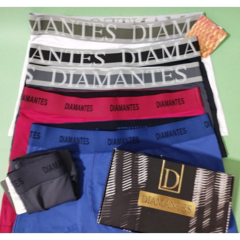 Kit 10 Cuecas Boxer Adulto Diamantes Lingerie Tamanho P ORIGINAL
