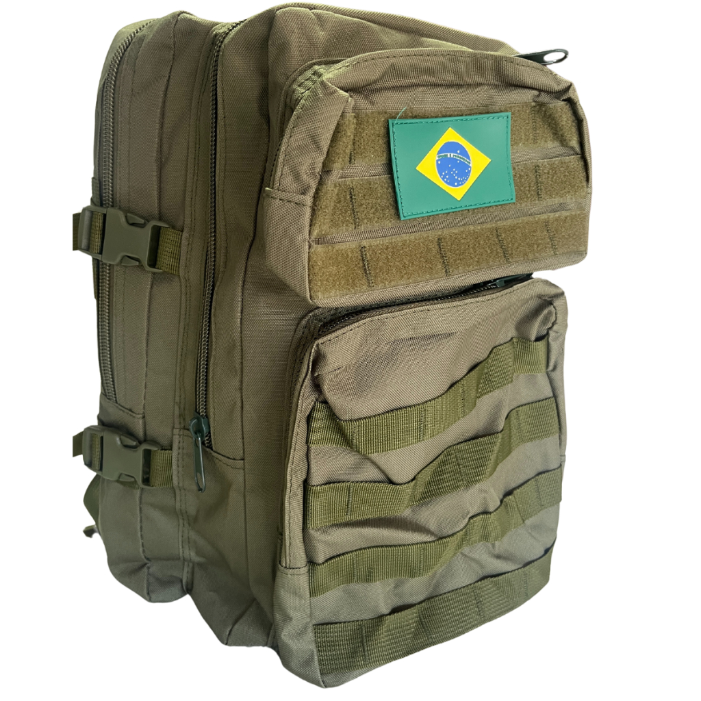 Mochila Tática Militar Impermeável Reforçada 40L Verde Brabo Shopee