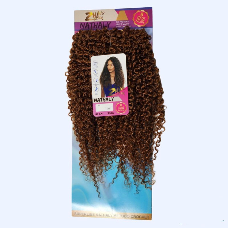 Cabelo Cacheado Bio Vegetal Nathaly Para Crochet Braids Mega Hair