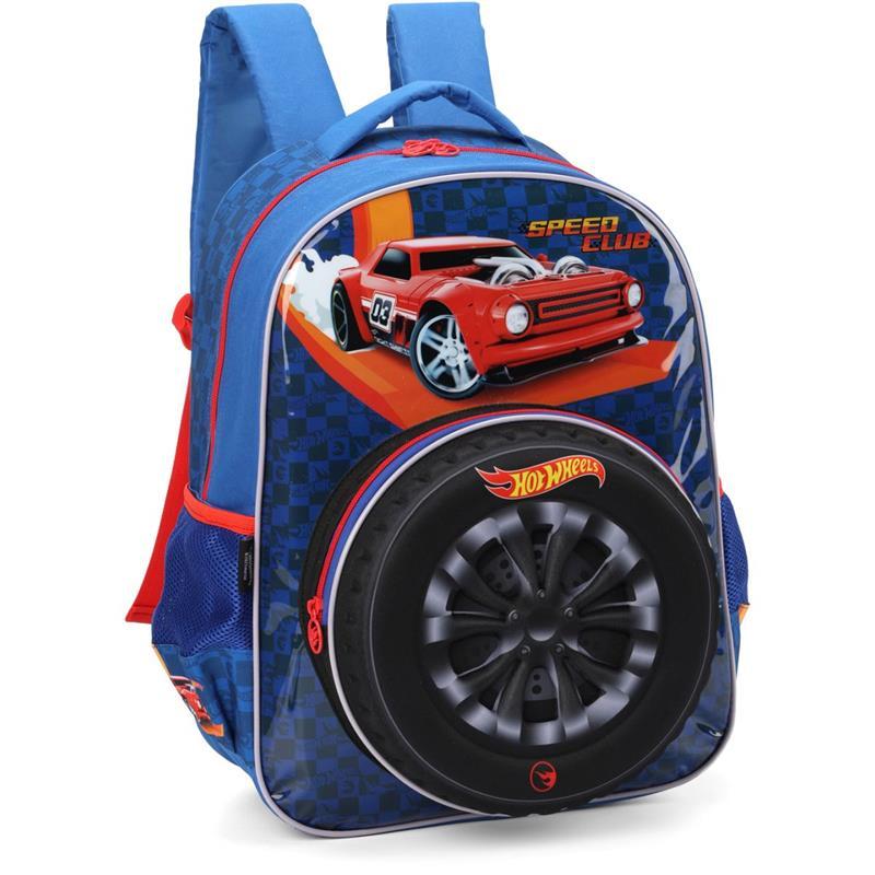 Mochila Infantil Hot Wheels G Azul Luxcel Shopee Brasil