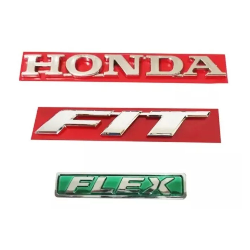 Kit Emblemas Letreiro Honda Fit Flex At Shopee Brasil