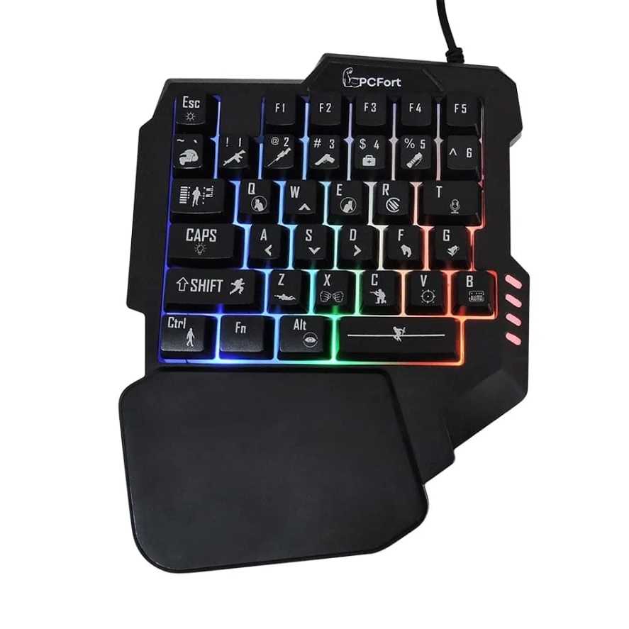 Teclado Gamer De Uma M O One Led Rgb Pcfort Shopee Brasil