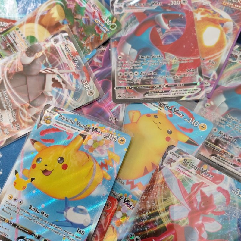 Lote 100 Cartas Pokemon 1 Carta Ultra Rara Gx V Vmax Ex