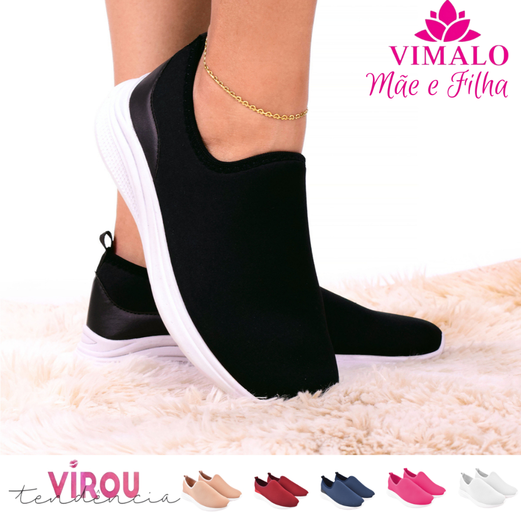 T Nis Feminino Meia Calce F Cil Slip On Leve Flex Vel Confort Vel Para