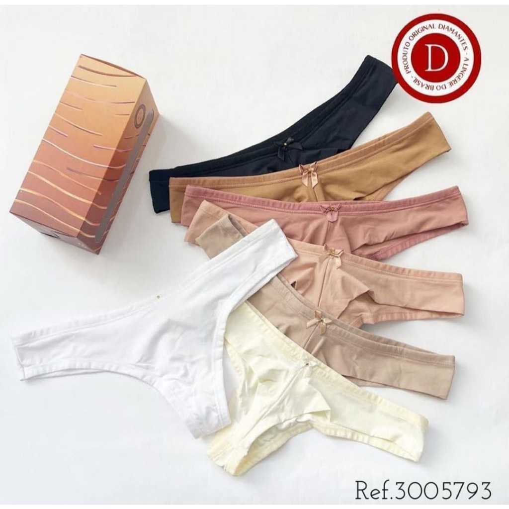 Kit Calcinhas Fio Adulto Diamantes Lingerie Conforto E Estilo Todos