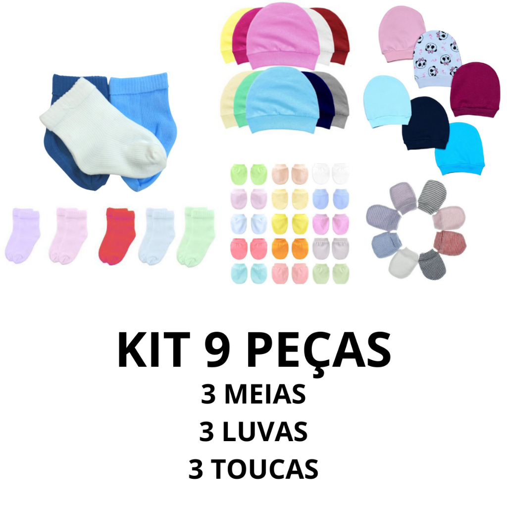 Kit Luva Toucas E Meias Para Beb S Rec M Nascido Kit Beb Enxoval De