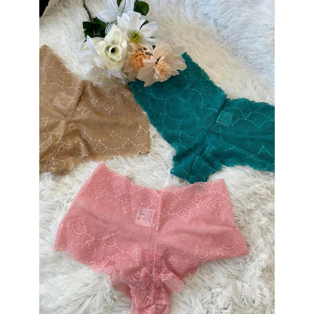Calcinhas Calesson Shortinho De Renda Premium Lingerie Shopee Brasil