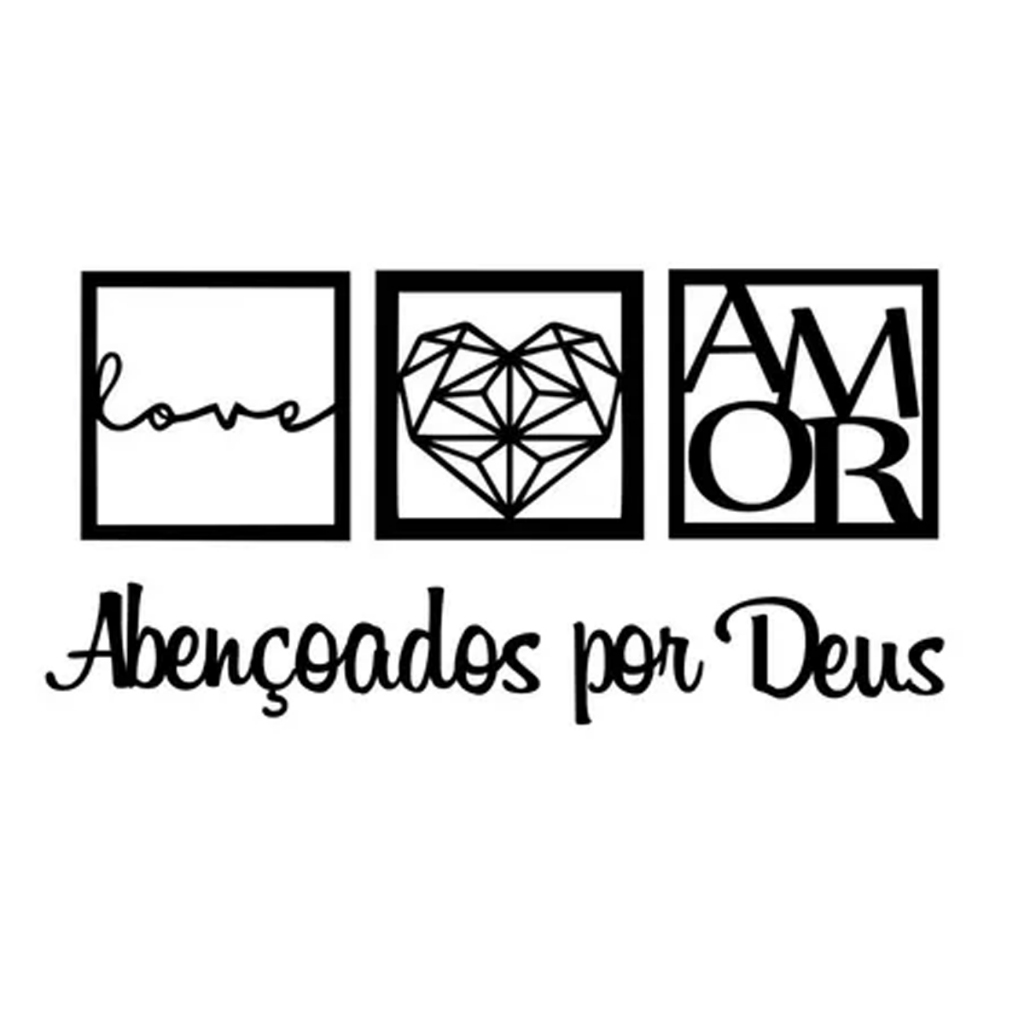 Decoracao De Quarto Kit Quadros Decorativos Frase Aben Oado Por Deus