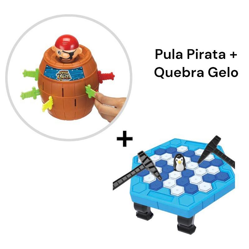 Kit Brinquedos Pula Pirata Quebra Gelo Pinguim Pais E Filhos Jogos