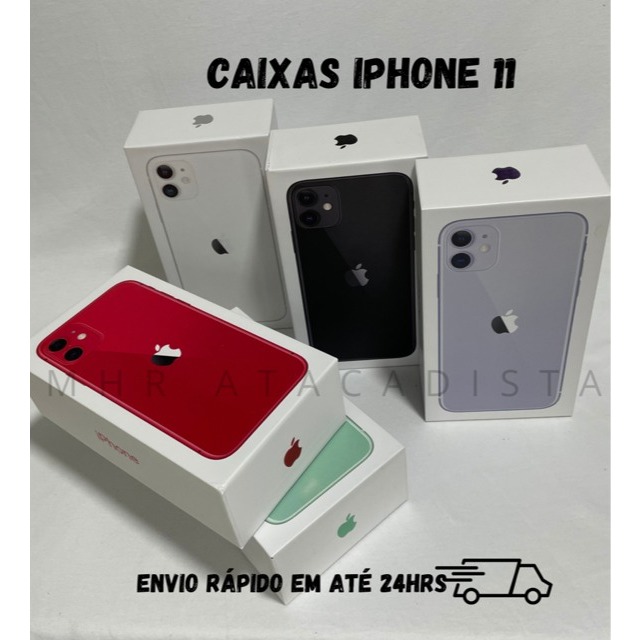 Caixas VAZIA Iphone 11 Diversas Cores E GB Acompanha Manual Chave