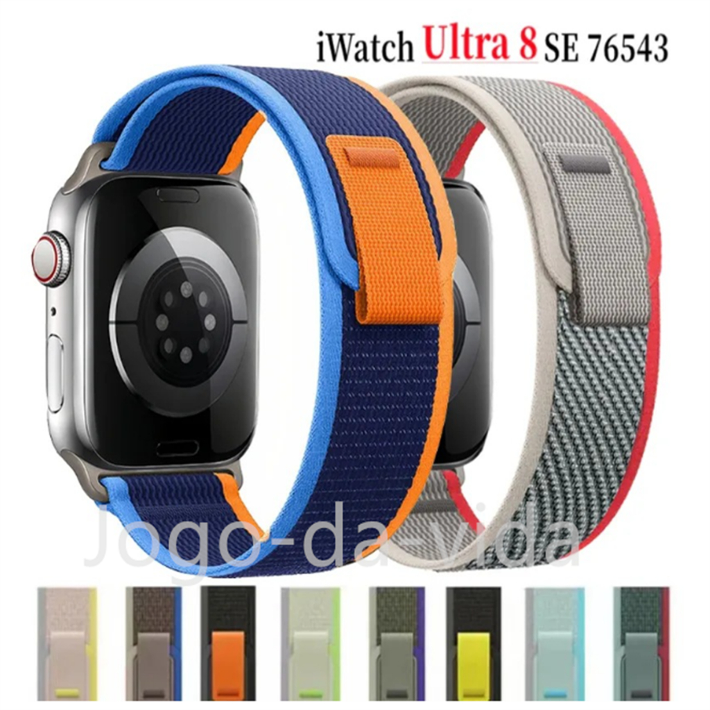 Pulseira novo Loop Trail compatível apple watch series 4 5 6 7 SE 8