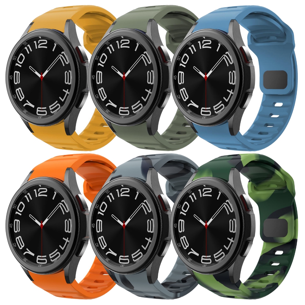 Pulseira De Silicone Padr O De Onda Para Samsung Galaxy Watch Mm