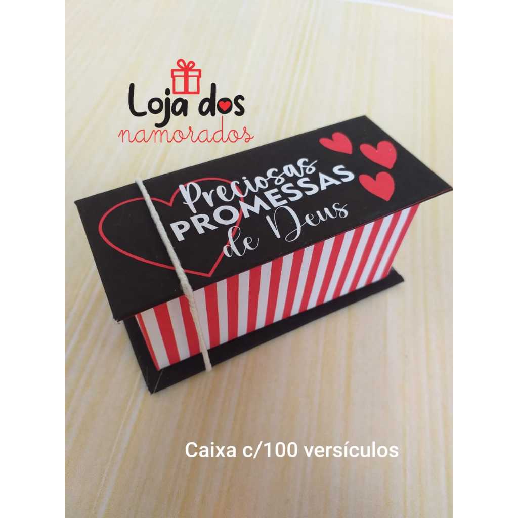 Caixa De Preciosas Promessas De Deus PERSONALIZADA FOTO DO CASAL