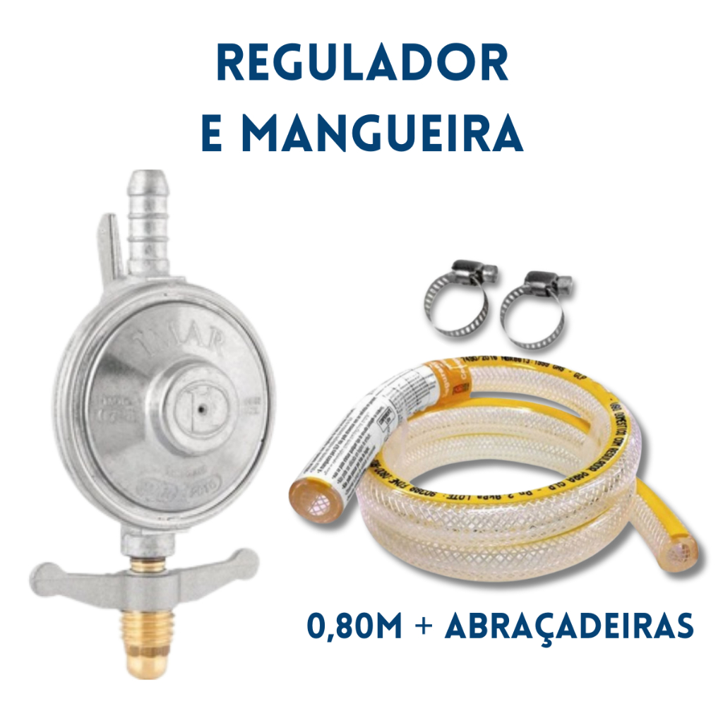 Registro Gas Regulador Marcador Visor Manometro Kg H Mangueira