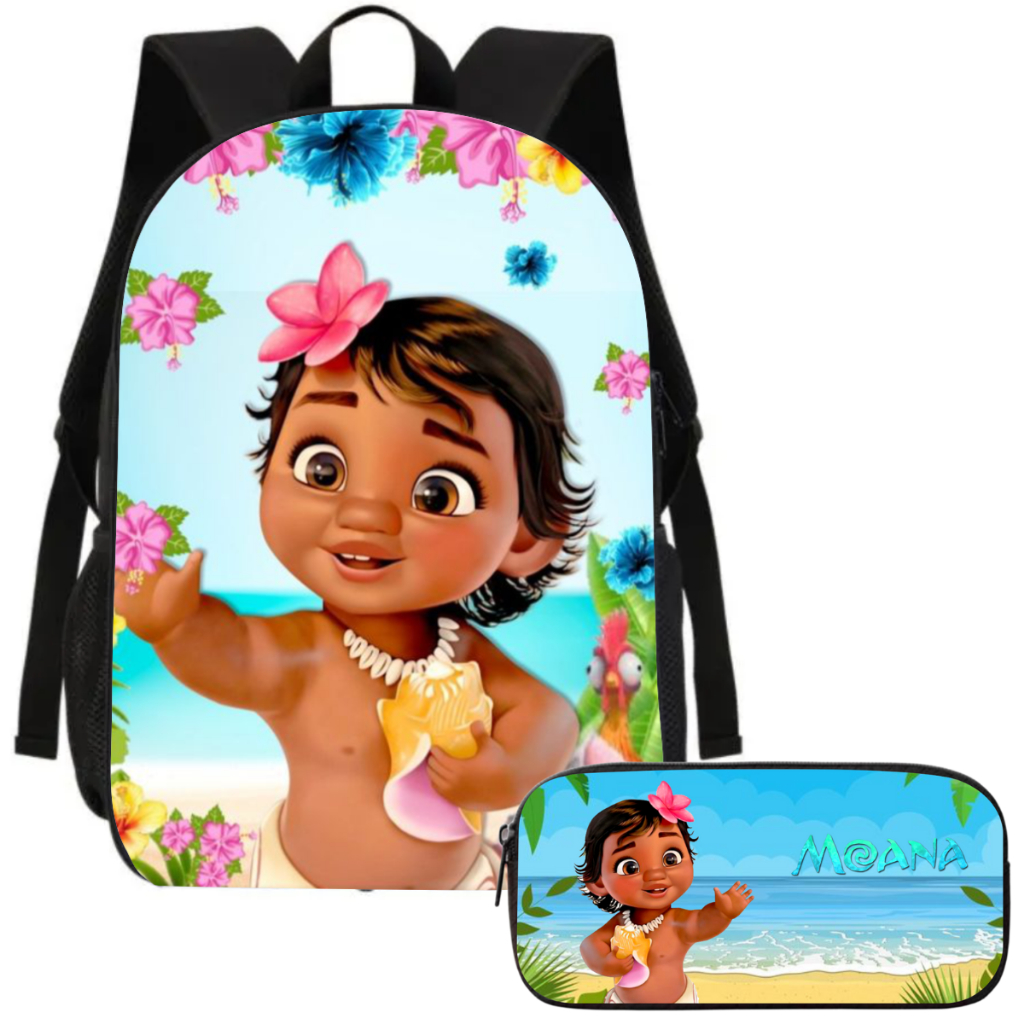 Kit Mochila Estojo E Lancheira Escolar Infantil Desenho Princesa Da