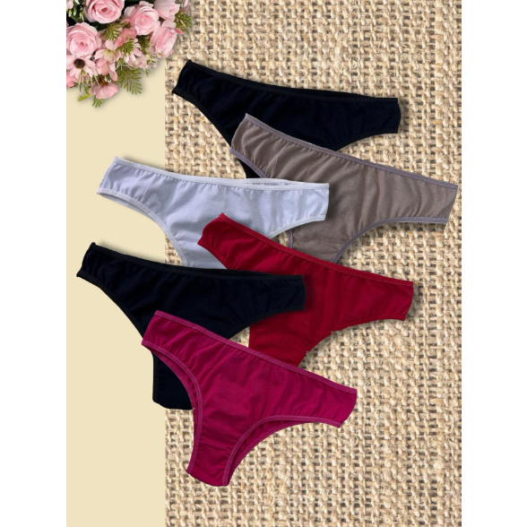 Kit Calcinhas Tanga Lisa Conforto Calcinha Lingerie Algodao Shopee Brasil