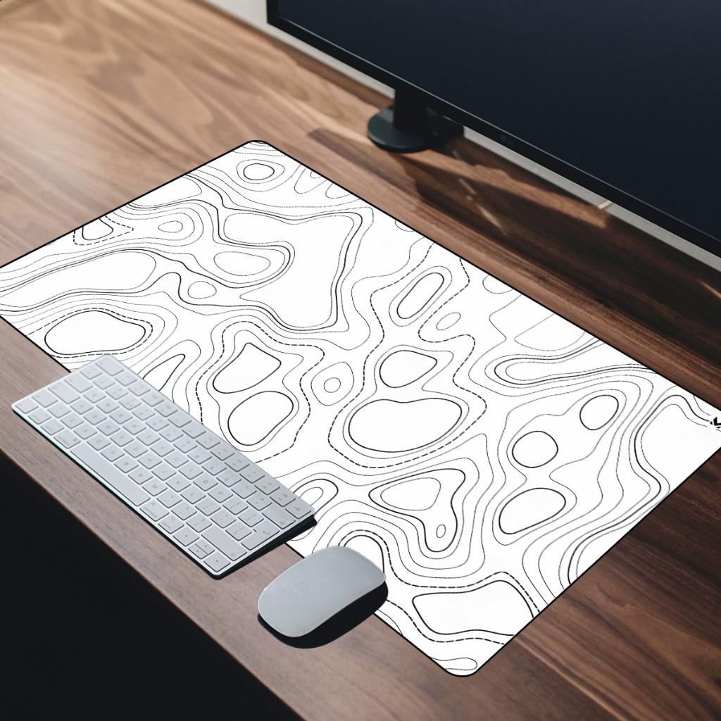 Mouse Pad Gamer Abstrato Marca Muleka Borda Custurada Diversas Cores E