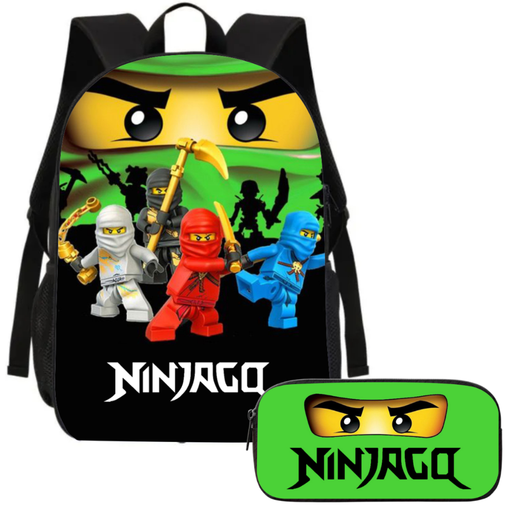 Kit Volta As Aulas Mochila Escolar E Estojo Ninja Infantil Desenhos