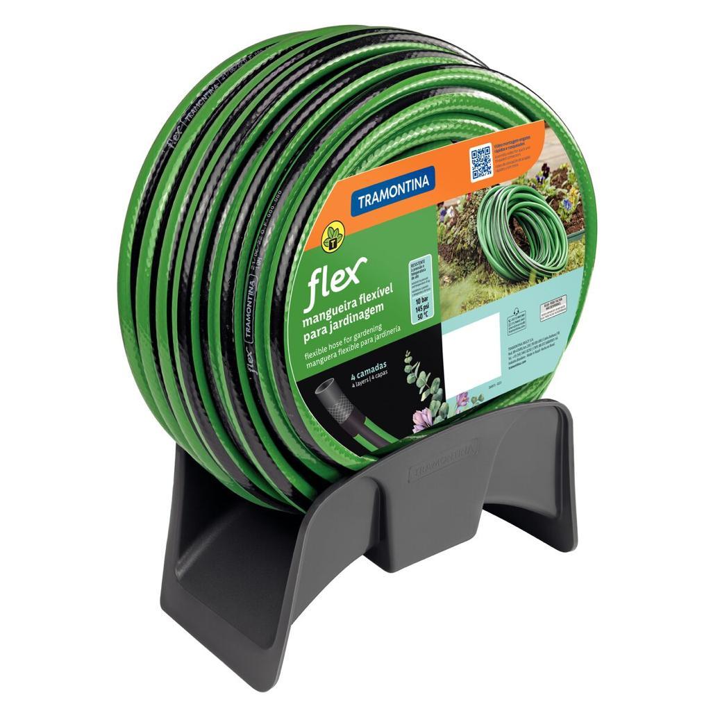 Mangueira Flex Tramontina Verde Em Pvc Camadas Mts Engate