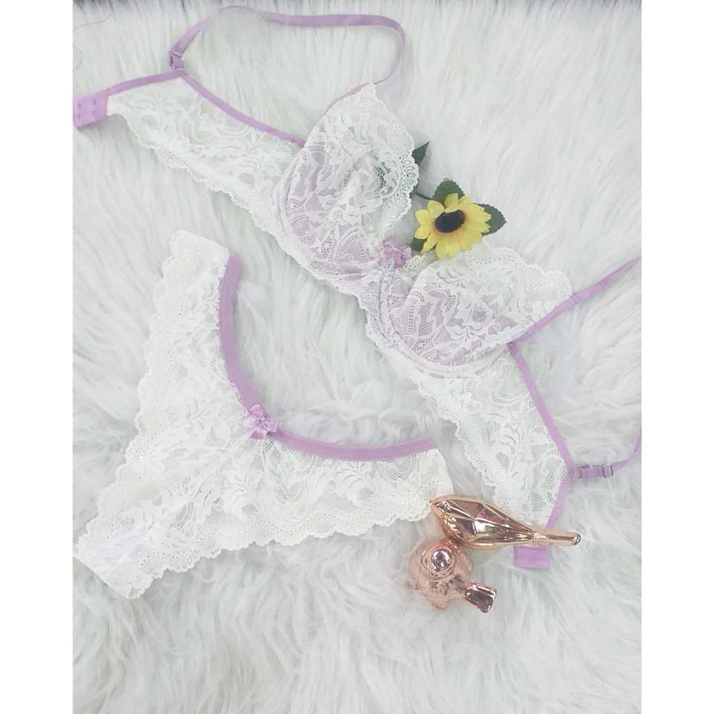 Conjunto Sutiã e Calcinha Lingerie Sensual Shopee Brasil