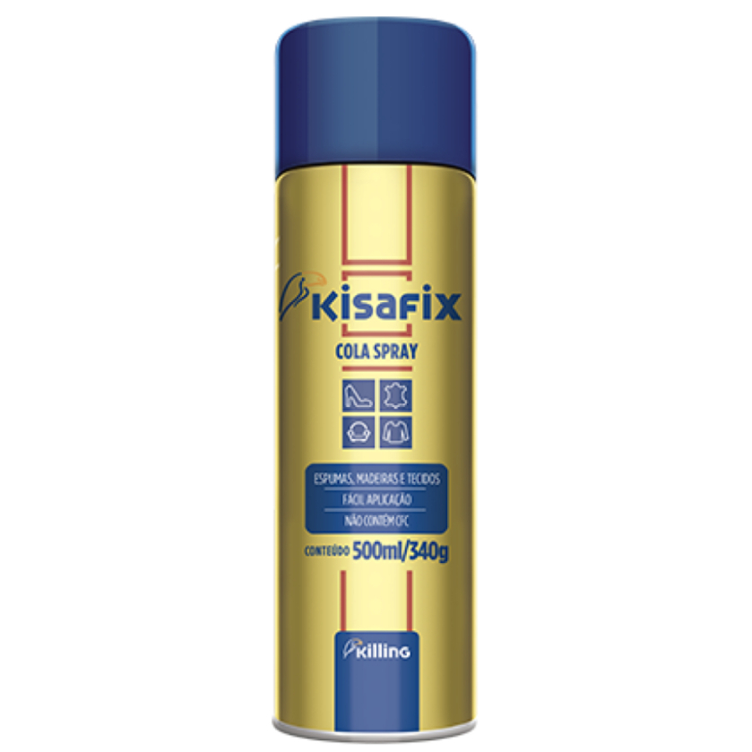 Adesivo De Contato Cola Spray Reposicionável Kisafix 500ml Shopee Brasil