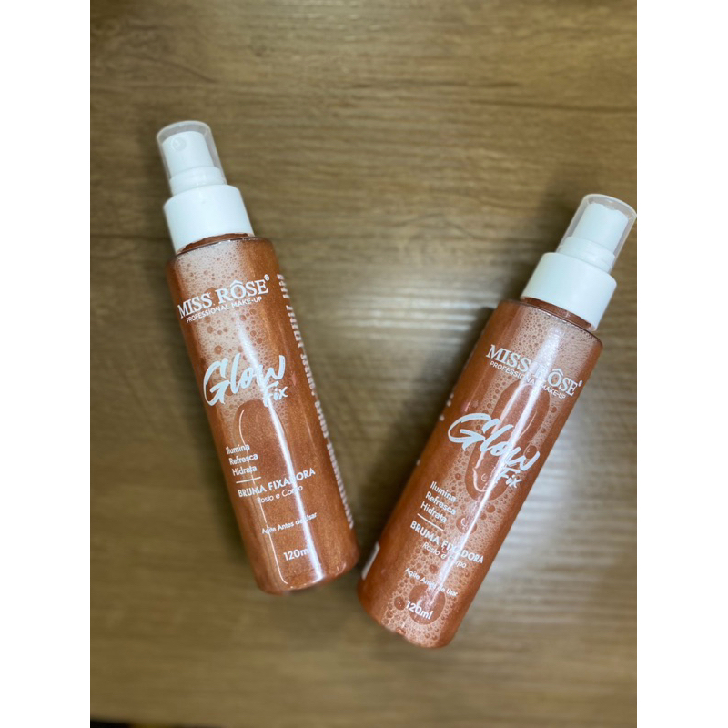 Bruma Fixadora Glow fix Miss Rôse 120ml Shopee Brasil