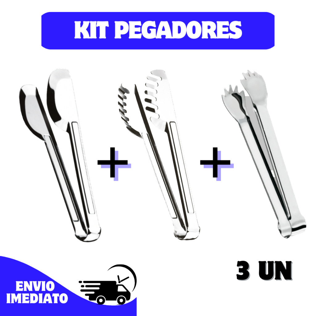 Kit Cozinha Pe As Pegador Grande Universal Massa E Gelo Em A O Inox