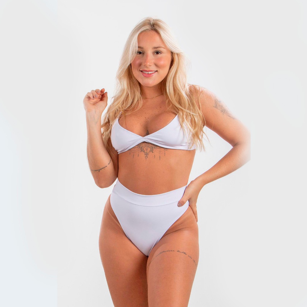 Biquini Hot Pant Verão Cintura Alta Alcinha Lycra Diluxo Blogueira Poliamida Shopee Brasil