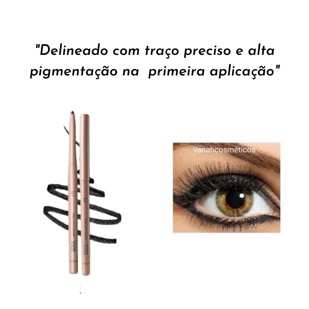 Lápis Retrátil Para Olhos Preto Soul Eudora 3 5g Shopee Brasil