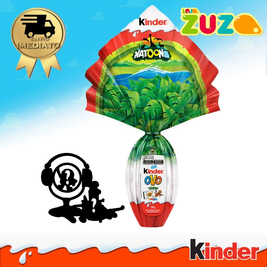 Ovo De Pascoa Ao Leite 150g Natoons Kinder Chocolate Infantil Selva