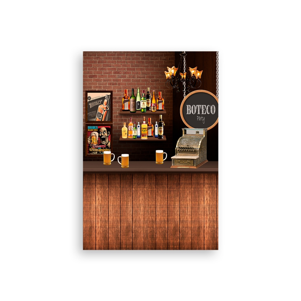 Painel De Festa Vertical 1 50 X 2 20 Boteco Bar 003 Shopee Brasil