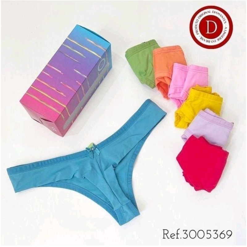 Calcinha Fio Dental 7 Unid DIAMANTES LINGERIE Shopee Brasil