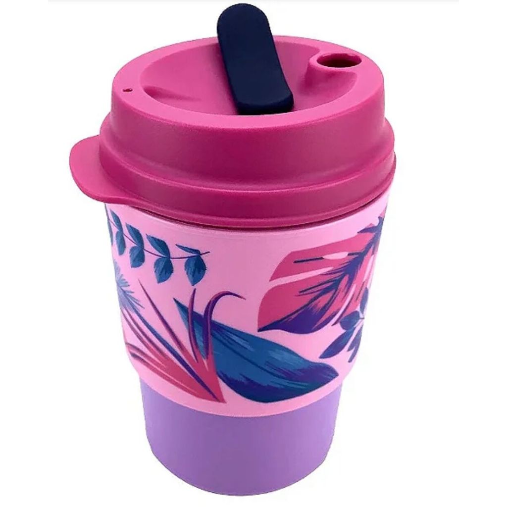 Tupperware Copo Para Viagem Floral 350ml Shopee Brasil