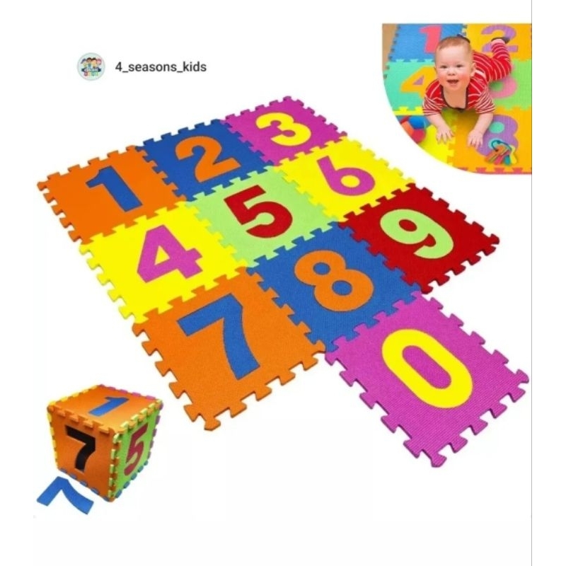 Tapete Atividades Infantil Eva Tatame T Rmico Borracha Numeros Shopee