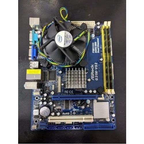 Kit Placa Mae 775 Ddr2 Core 2 Duo 2gb Cooler Box Shopee Brasil