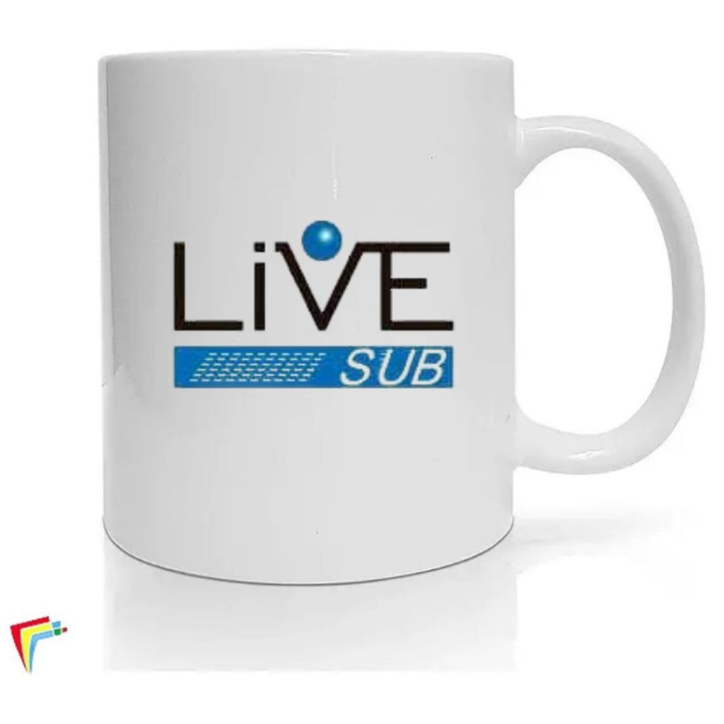 Caneca Branca para Sublimação 325ml LIVESUB caixa 12 uni Shopee