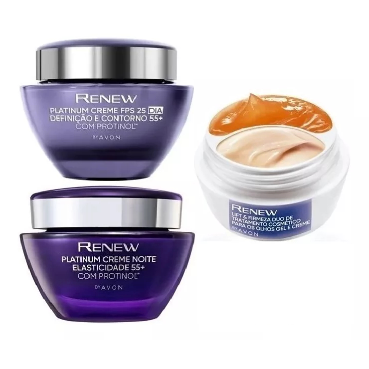 Kit Renew Platinum Dia 50g Noite 50g Lift E Firmeza Duo Contorno