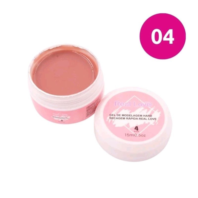 Gel Real Love Nude Número 4 Ultra HARD 15 g Shopee Brasil