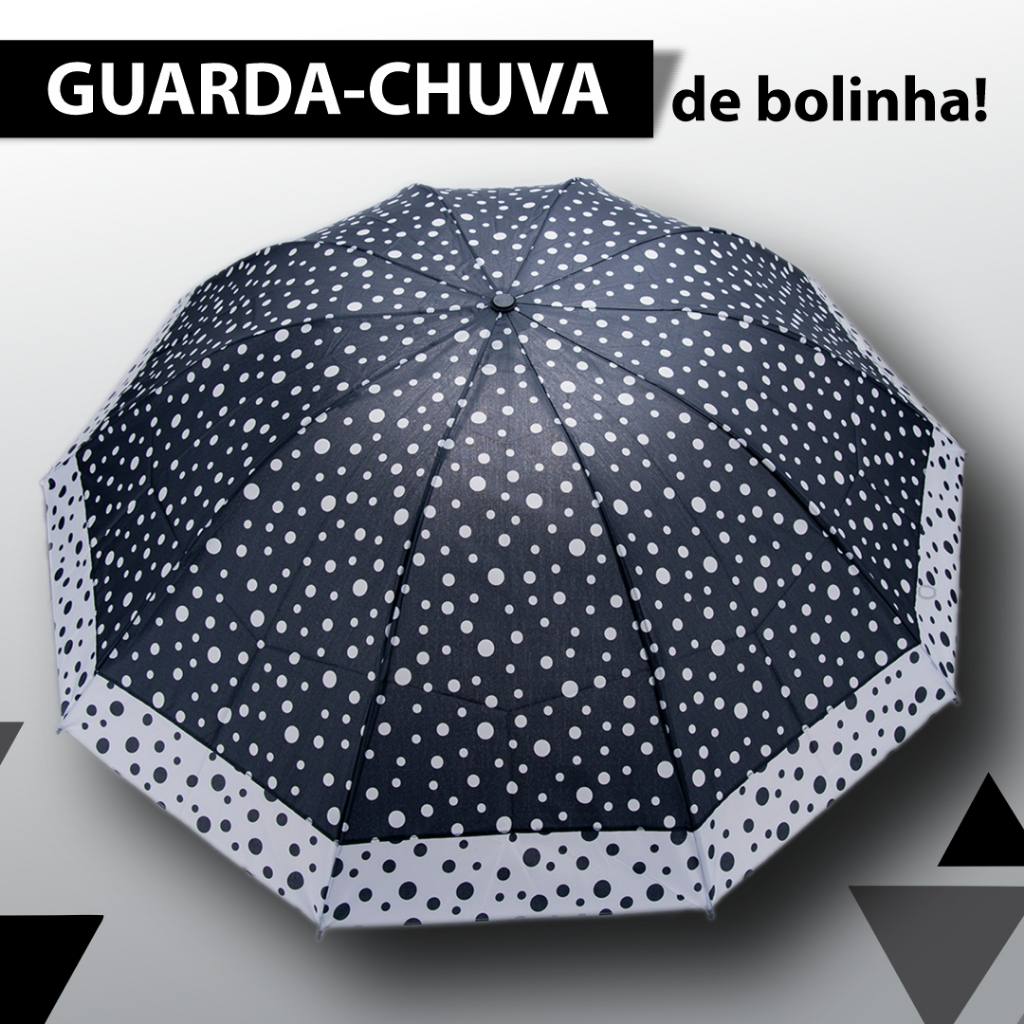 Sombrinha Grande 10 Varetas Guarda Chuva Dobrável Abertura e fechamento