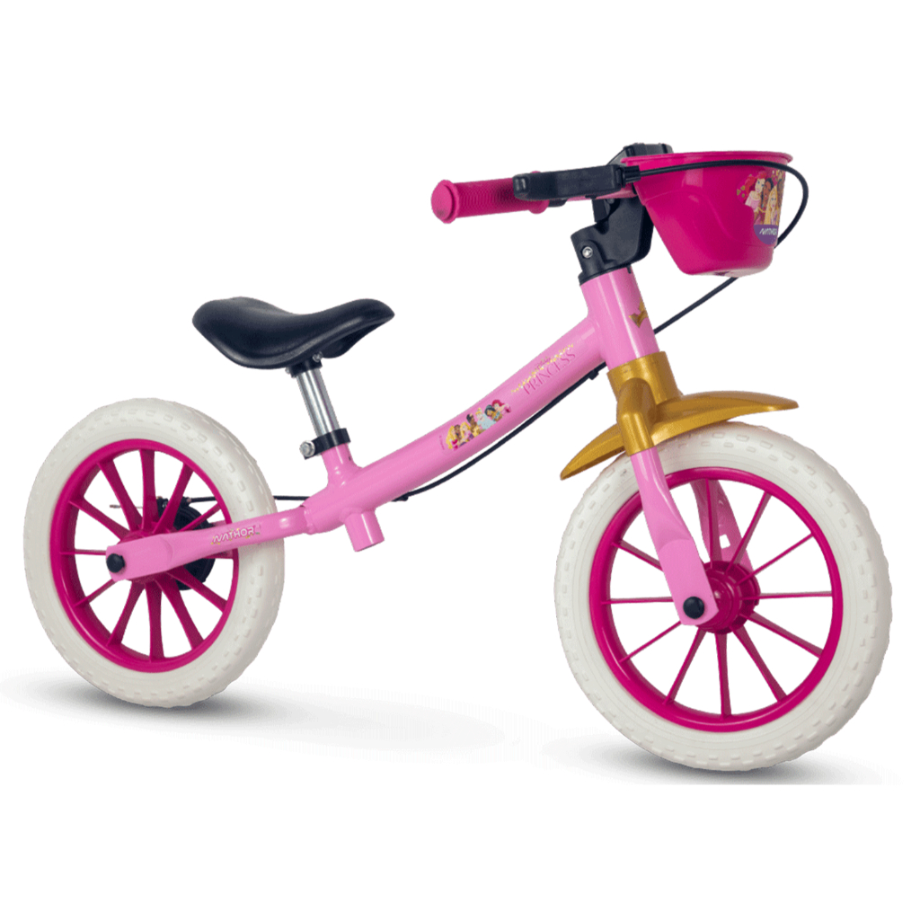 Bicicleta De Equil Brio Sem Pedal Aro Infantil Princesas Nathor