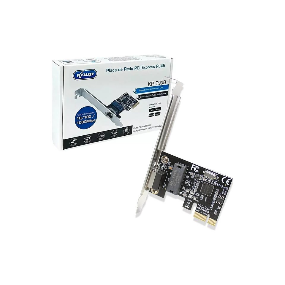 Placa De Rede Pci Express Mbps Knup Chip Realtek Shopee