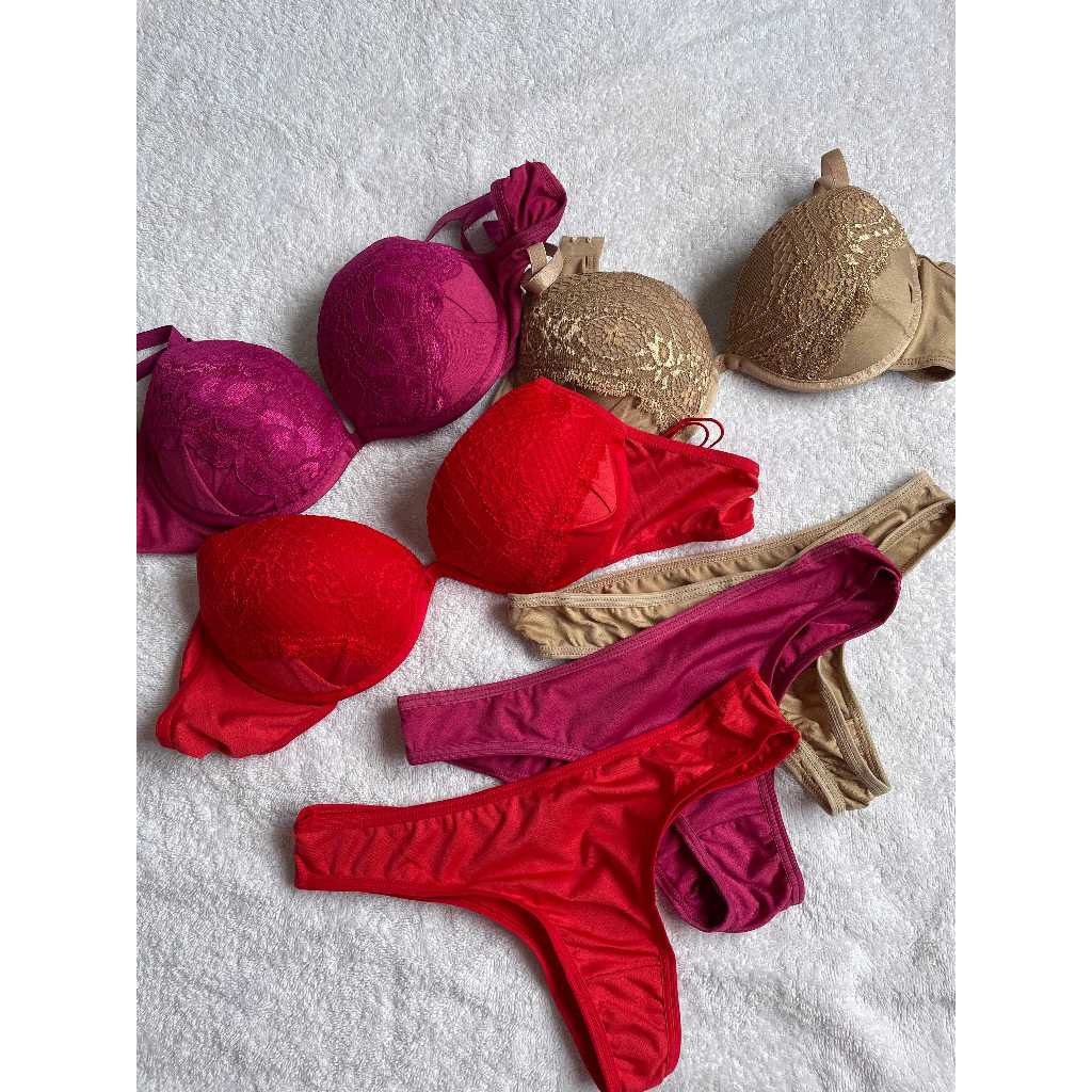 Conjunto de lingerie femino sexy renda confortável e elegante